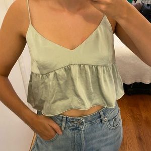 Wilfred Silk Peplum Tank Top